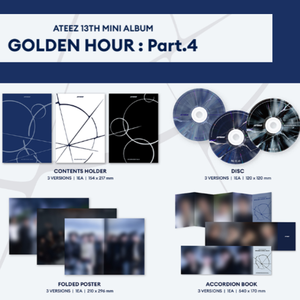 KPOP ATEEZ 13º Mini Álbum GOLDEN HOUR Part.4 Álbum Musical Oficial Coleccionable Regalo para Fans del Grupo de Chicos Coreanos Mercancía - Product Image 3