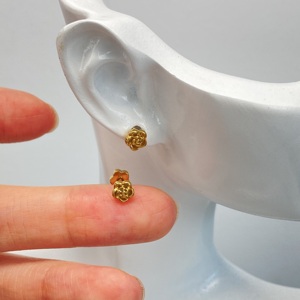 18K Gold Plated Stainless Steel Screw <b>Back</b> Stud <b>Earrings</b>, Mixed Style CZ/Heart/Butterfly/Ball Tiny Piercing Ear Studs <b>Earrings</b> - Product Image 5