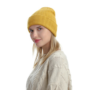 <strong>Women</strong> &amp; Men'<strong>s</strong> Autumn Winter Cotton <strong>Cashmere</strong> Knitted Plush Character Thermal <strong>Beanie</strong> Hats with Ribbed Cuff for Skiing - Product Image 6