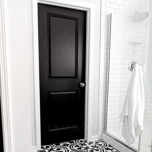 Modern Minimalist Interior <strong>Doors</strong> 96 Inches X 32 Inches Luxury Black Walnut Wooden Interior <strong>Door</strong> Room With <strong>Door</strong> Handles <strong>Knobs</strong> - Product Image 2