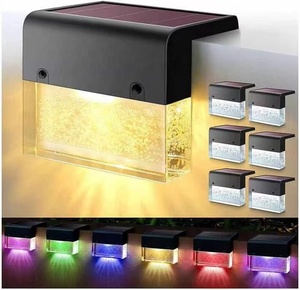 Moderno impermeable decorativo montaje en pared al aire libre Patio jardín RGB Led arriba y abajo valla con energía Solar luces de pared - Product Image 5