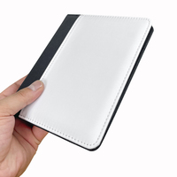 Portefeuille de notes A5 vierge pour sublimation, en cuir PU, rechargeable, avec pochette pour cartes et porte-stylo, accessoires de bureau