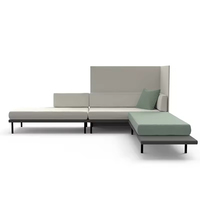 Ensemble de canapés de réception en tissu durable, mobilier de bureau commercial moderne pour hall d'hôtel