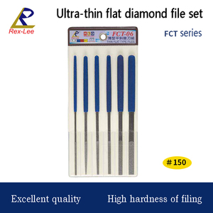 Tập tin kim cương FCT-12 mỏng với tay cầm cao su-Hoàn hảo cho khuôn và kim loại đánh bóng loại bỏ mô hình tia lửa - Product Image 5