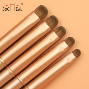 Cepillo francés para manicura con mango de Metal dorado y logotipo personalizado, bolígrafo francés para uñas Kolinsky puro de alta calidad para uñas francesas profesionales - Product Image 5