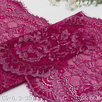 Dentelle française extensible multicolores de 23 cm, dentelle florale Chantilly douce et scintillante, bordure en fil métallique pour lingerie et sous-vêtements