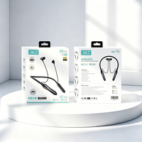 MZ-110 Logo Kustom 38 Jam Waktu Putar Lama Earphone Neckband Baterai 450mAh Headset Nirkabel Magnetik OEM ODM untuk Penggunaan Sehari-hari