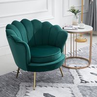 Fauteuil individuel de luxe moderne en velours rose avec pieds dorés, couleur personnalisable, style nordique, pour salon, salon de manucure ou comme chaise de maquillage