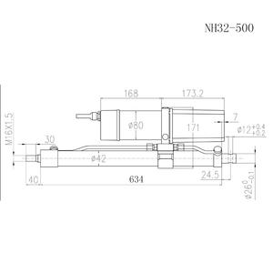 Unité hydraulique à moteur japonais à quatre pôles NH32-500, dispositif de levage à tige de poussée de 1 tonne, équipement électrique fourni par le fabricant - Product Image 5