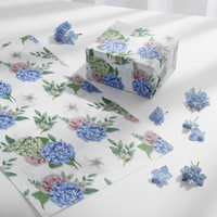 Papier d'emballage translucide imperméable à motif floral, 500 pièces, 50*70CM, en stock pour la fête des mères, emballage de bouquets de fleurs