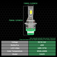 Bombilla LED para Faros Delanteros CGD D4SR, Conexión Directa, 45W, 6500K, Reemplazo de Xenón HID D4S D4R, Actualización de Iluminación Automotriz, Bombilla Original