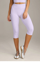 Nouveau pantalon de yoga pour femme, taille élastique, uni, brossé, longueur mollet, taille haute, coupe ajustée, séchage rapide, pour la course et le fitness en extérieur