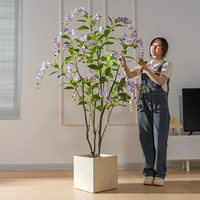 Arbre artificiel de jasmin pleureur de 1,6 m – Plantes vertes artificielles hautes pour la décoration intérieure