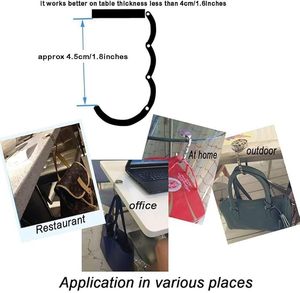 ตะขอแขวนกระเป๋าแบบพับได้ รูปทรงกระเป๋าถือ สำหรับแขวนขอบโต๊ะ พกพาสะดวก ใช้จัดระเบียบสิ่งของสำหรับเดินทาง พร้อมส่ง (RTS)  ขั้นต่ำในการสั่งซื้อน้อย - Product Image 4