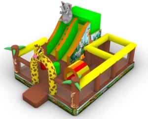 Château gonflable pour enfants, thème jungle, mur d'escalade, toboggan, PVC durable, château gonflable commercial pour enfants, fête en plein air - Product Image 3