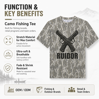 Camisas de Camuflaje Bottomland para Hombre al por Mayor, Camisa de Caza de Manga Corta, Camiseta de Camuflaje, Ropa Táctica para Senderismo al Aire Libre, Personalizada