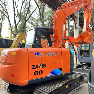 Mini-excavatrice sur chenilles Hitachi ZX60 6TON d'occasion avec boîte de vitesses moteur PLC pour les travaux d'ingénierie et de construction en vente - Product Image 3