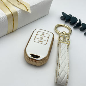 Bajo MOQ oro cromo borde <span class=keywords><strong>gris</strong></span> metálico suave TPU para Honda <span class=keywords><strong>Crv</strong></span> rd7 <span class=keywords><strong>2023</strong></span> Accord Key funda Shell Fob Protector - Product Image 5