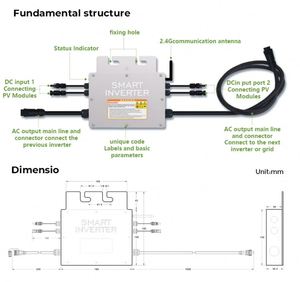 PV Photovoltaikanlage 600 vatios 800 vatios WIFI Smart Mini Solaranlage Plug & Play Balkonkraftwerk 600 W sistema - Product Image 6