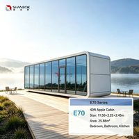 Nuevo Estilo 2026: Casa Contenedor de Acero Prefabricada de 20 y 40 pies, Módulo de Lujo, Cabaña Móvil Tipo Apple, Dormitorio Móvil Moderno Personalizado de Alta Calidad