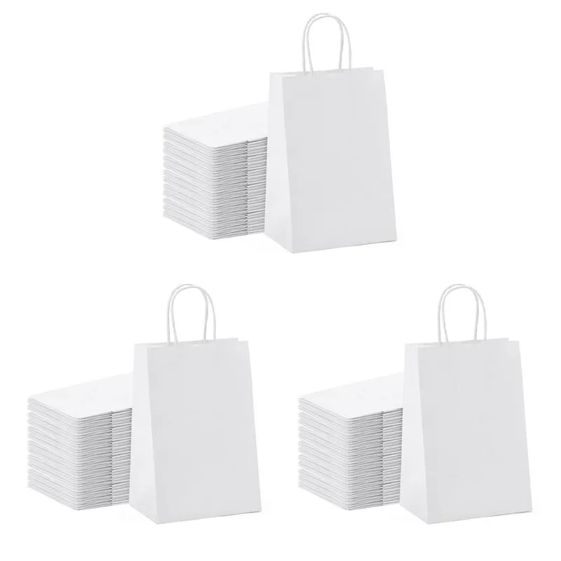 Personalized Black White Paper Gift Bag with Handle Recyclable Paper Packaging Bags Clothing Custom Shopping Paper Bag
