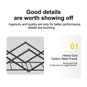 Chariot de camping pliable multi-usage pour la plage, le pique-nique, l'épicerie, le marché et le jardin - Product Image 3