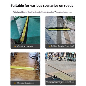 Cache-câble en caoutchouc avec conception anti-rouleau pour la protection des câbles au sol, des ralentisseurs et des traversées de câbles - Product Image 5