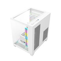 Boîtier PC AntarcChill blanc, nouveau design, vue complète, format mid-tower, pour PC de jeu, Deep Cool