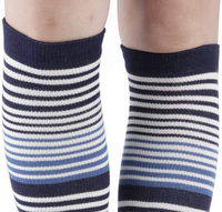 Chaussettes de sport à compression en fibre de bambou rayées, mi-longues, pour femmes, très vendues