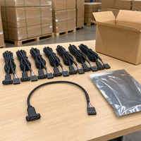 Câble d'extension USB-C femelle 2,54 mm à 5 broches pour carte mère, montage sur panneau, pour mini PC et cartes industrielles