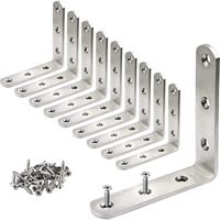 Support d'angle en acier inoxydable sur mesure en forme de L pour meubles, chambre, salon, salle à manger, cuisine, salle de bain – Design moderne et facile à installer