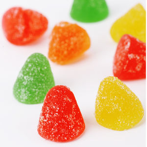 Großhandel und Maßanfertigung Sortierte Frucht-<span class=keywords><strong>Vitamin</strong></span>-Gummibärchen, Saure-Süße Halal Regenbogen-Tropfenförmige Geleebonbons - Product Image 5