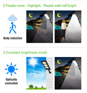 IP65 Kablosuz Dış Mekan LED Güneş Enerjili Sokak Lambası Uzaktan Kumandalı 3 Modlu Hareket Sensörü Bahçe Avlu Veranda Yol İçin - Product Image 5