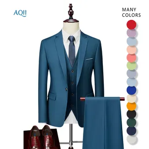 New Fashion High Quality Design Slim Fit Coat Men's Suit and Three piece Suit Wedding Dress Classic Men's Suit