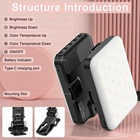 Portable Rechargeable Mini Led Selfie Lumière Mini Anneau Lumière pour Téléphone Lumière Clip Téléphone Accessoires