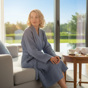 Peignoir kimono en coton turc 100% - Unisexe - Luxe - Hôtel - Spa - Doux - Absorbant - Séchage rapide - Printemps - Automne - Été - Product Image 3