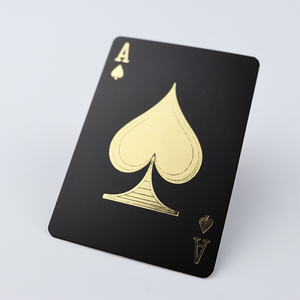 การ์ดเล่นโป๊กเกอร์เกมแบบปรับแต่งได้พร้อมกล่องพิมพ์โลโก้ด้านหน้าและด้านหลังคุณลักษณะรีไซเคิลได้ - Product Image 3