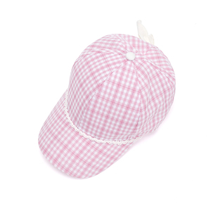 Casquette de baseball gingham de haute qualité, personnalisable, douce et confortable, style sportif urbain, visière incurvée, avec lettres, 100 % coton - Product Image 6