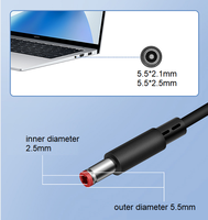 Leurre Type C vers DC 5.5x2.5mm 5.5x2.1mm Jack adaptateur convertisseur câble 9V 12v 15v 20v PD câble de charge