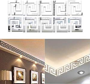 Factory Wholesale Modern Geometric Sliver Acrylic <b>Mirror</b> <b>Tiles</b> <b>Sticker</b> for Decoration - Product Image 4