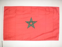 Pas cher Afrique Pays 3 * 5FT Maroc Drapeau Polyester Impression Numérique Accrocher Drapeau Extérieur avec Deux Boucle En Métal.