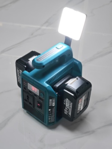 สถานีไฟฟ้าพกพา 550W แบตเตอรี่ 18-20V ไฟ AC 110V คลื่นไซน์บริสุทธิ์ AC/USB/Type-C สำหรับใช้งานกลางแจ้ง ไม่รวม ZX-5500 PURE SINE WAVE - Product Image 3