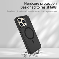 Protection combinée souple et dure deux en un avec anneau magnétique d'aspiration, coque de téléphone antichoc pour iPhone 15 15plus 15pro 15promax