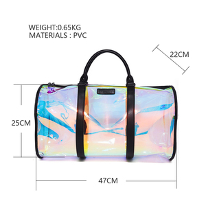 <span class=keywords><strong>Bolsa</strong></span> de Deporte Transparente <span class=keywords><strong>Impermeable</strong></span> de PVC con Logotipo Personalizado Holográfico Iridiscente, para Viajes, Gimnasio y Entrenamiento - Product Image 2