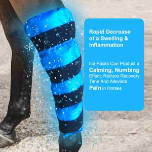 Bota de Hielo para Caballos, Envolturas de Hielo para Lesiones Equinas, Bota de Hielo Reutilizable para Patas de Caballo con Correas Flexibles - Product Image 2