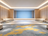 Wand-zu-Wand Hotel-Teppichboden 3,66m Textilrücken Nylon Rutschfest Langzeit-Kooperation Bankettsaal Bodenbelag auf Rolle