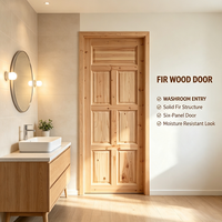 Cottage Style Solid Fir Solid Wood Hinged Door Untreated Timber Door for Leisure Residence
