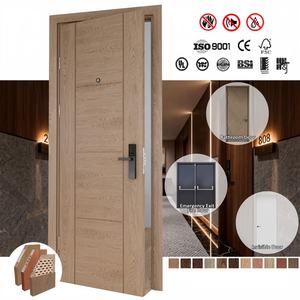 Porte intérieure en bois massif avec placage, homologuée ULC, résistante au feu, fabriquée sur mesure dans le Guangdong, approuvée par les normes américaines - Product Image 4