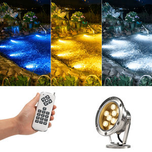 Lumière <span class=keywords><strong>stroboscopique</strong></span> sous-marine en acier inoxydable 304, luminaires LED sous-marins IP68 pour piscine, <span class=keywords><strong>fontaine</strong></span>, éclairage multicolore 6 couleurs - Product Image 1