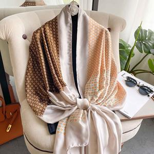 ผ้าพันคอโพลีเอสเตอร์ผืนยาวพิมพ์ลายต้นฉบับสำหรับฮิญาบผ้าคลุมไหล่ - Product Image 6